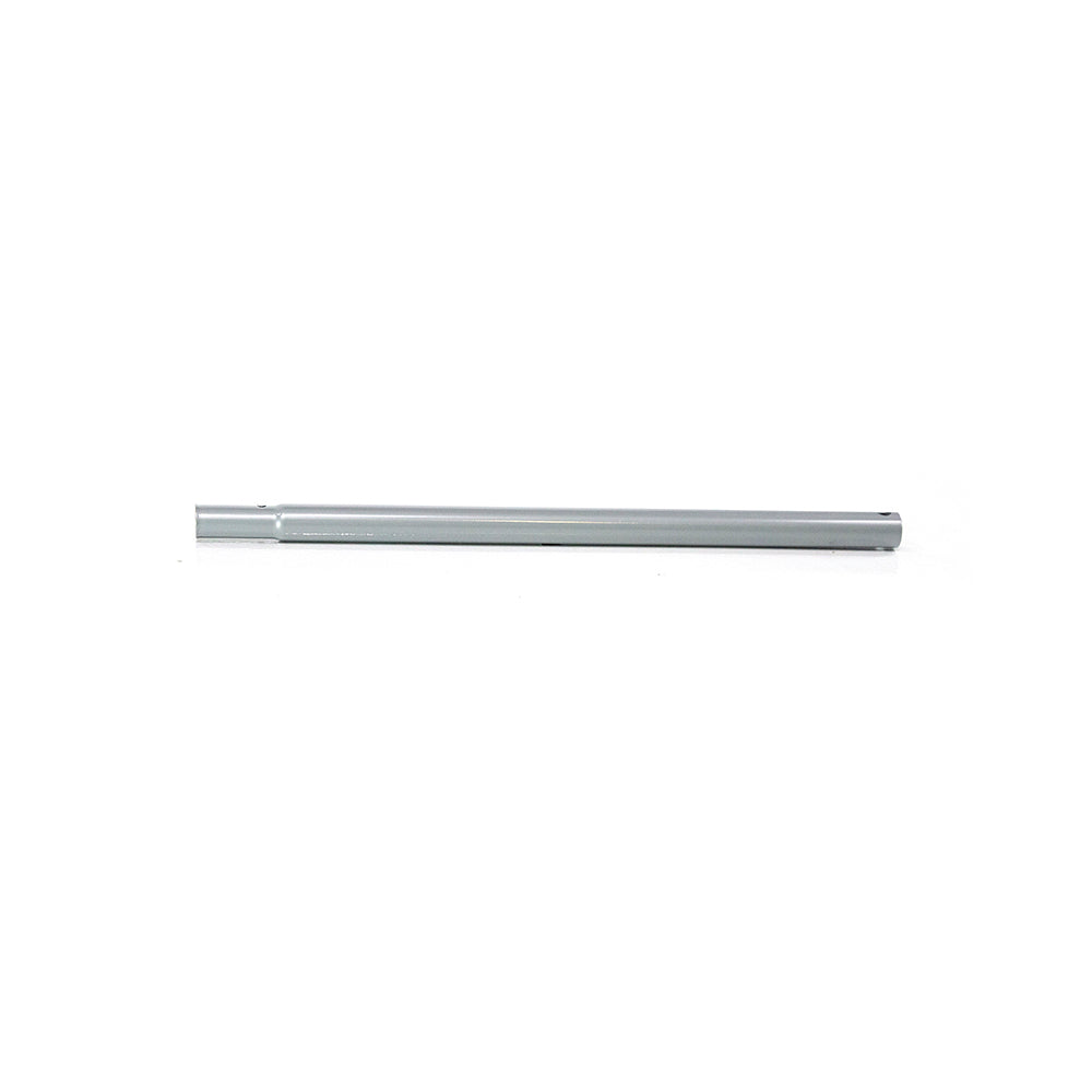 The galvanized steel tube has a sleek, silver-colored powder coating. 