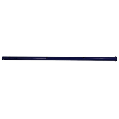 Blue side upright pole #3 is made from powder-coated steel. 