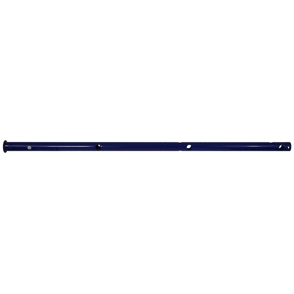 Second middle upright pole in blue powder-coated steel. 