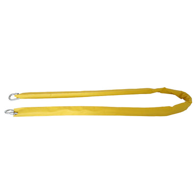 Long yellow chain. 