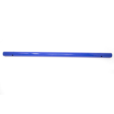 Blue cross bar is made from powder-coated steel. 