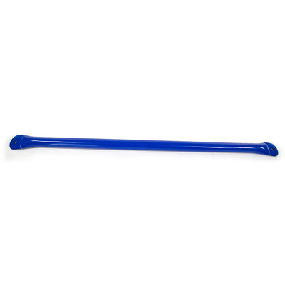 Long blue tube made from powder-coated steel.