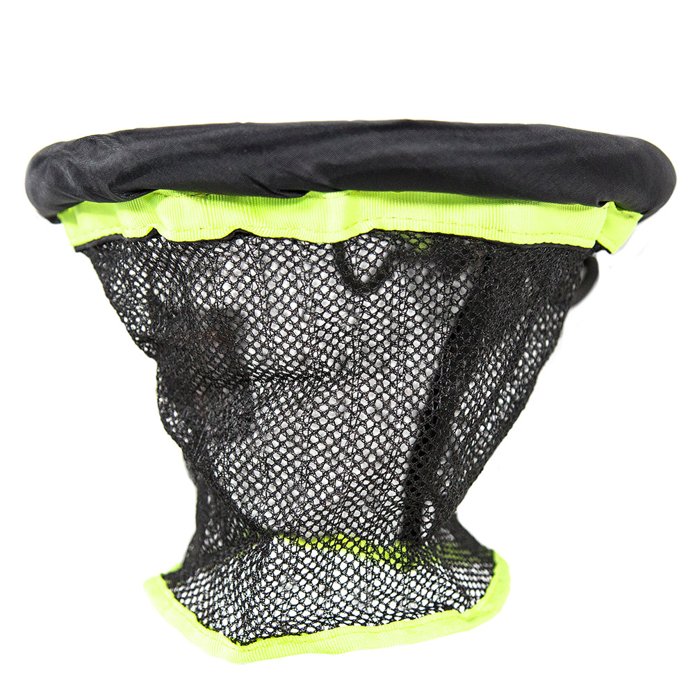 Black and neon yellow basketball hoop that attaches to the Geodome.