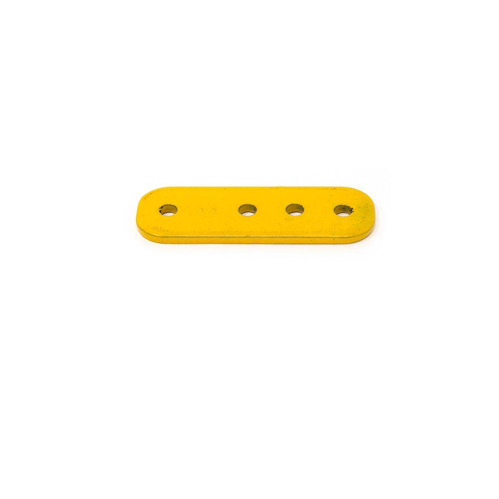 Yellow tension device has four holes.