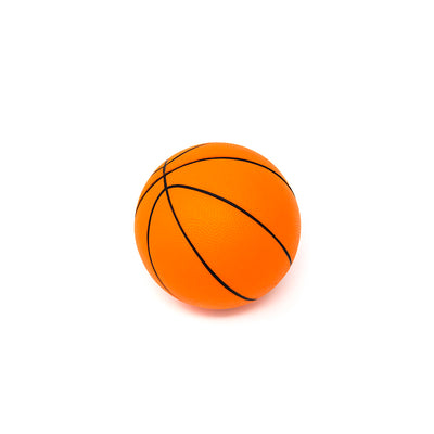 Small orange foam basketball. 