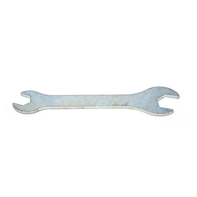 A double-sided wrench, with one side larger than the other. 