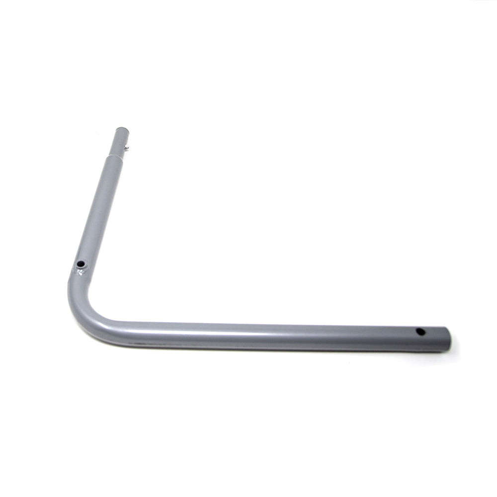 The right lower frame tube is crafted from powder-coated steel. 