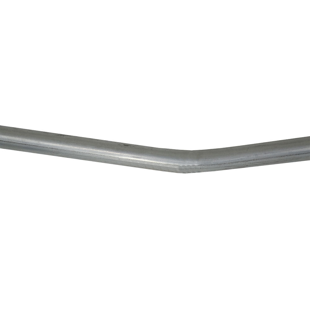 Closer view of the galvanized steel W-leg brace .