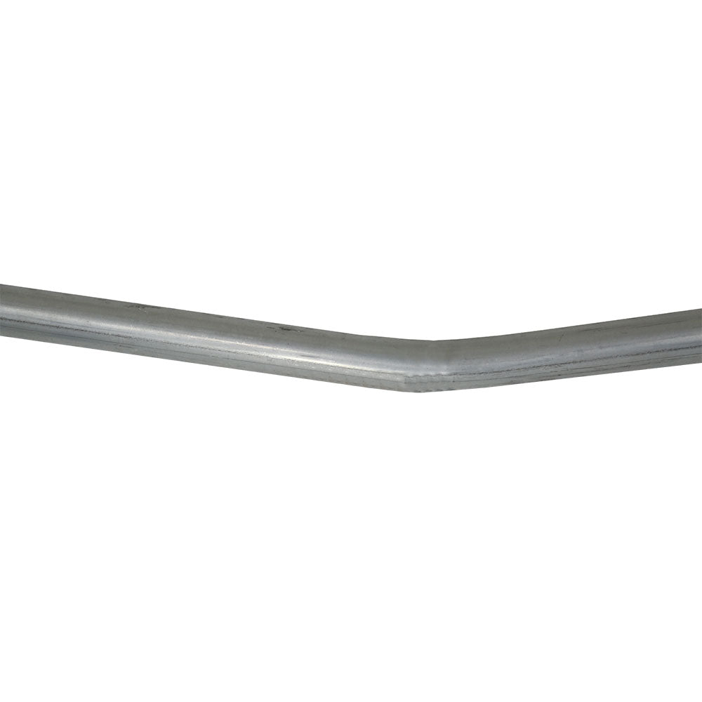 Closer view of the galvanized steel W-leg brace .