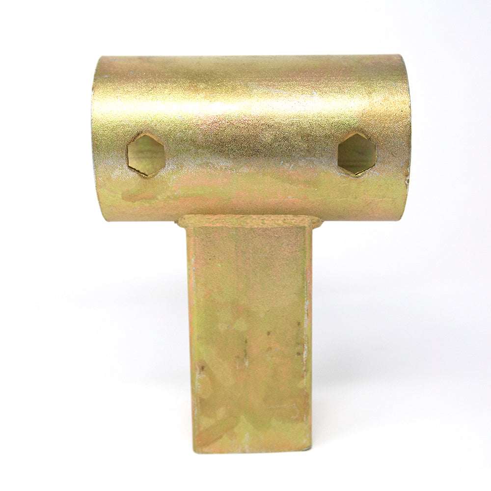 View of the backside of the T-socket. 