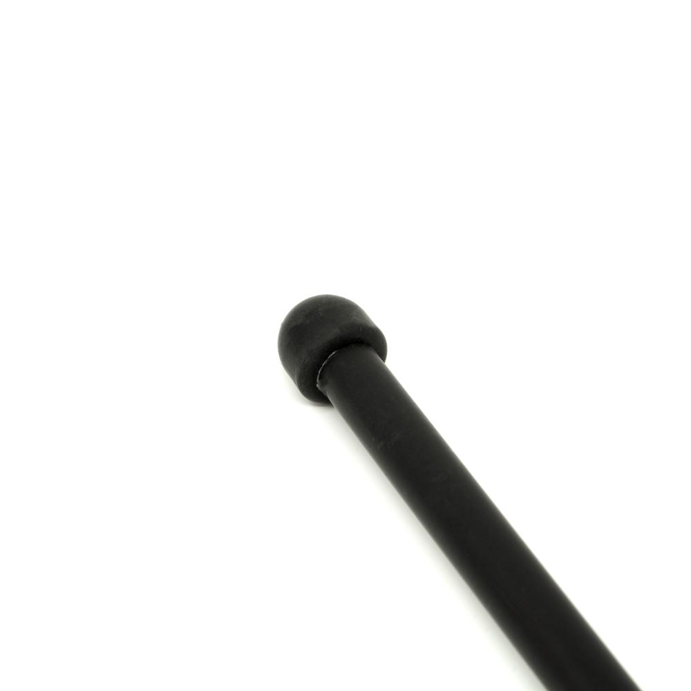 Close-up view of the rounded knob at the top of the upper flex rod. 