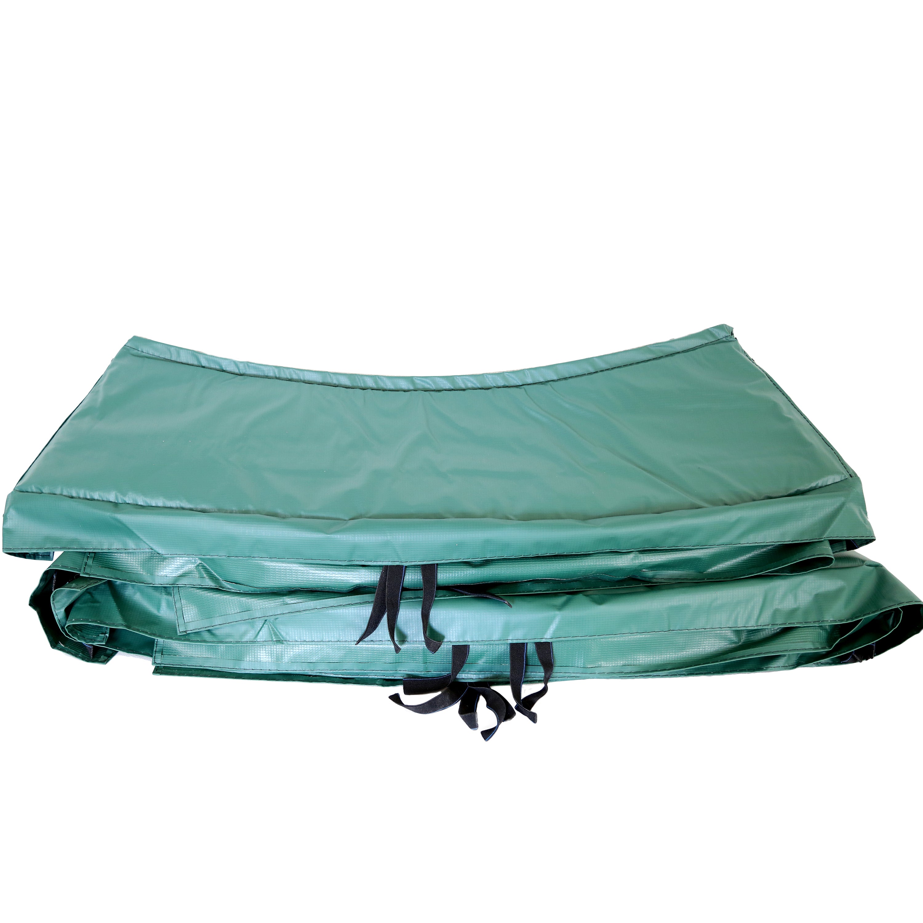 Green polyvinyl chloride spring pad designed for 12-foot round trampoline. 