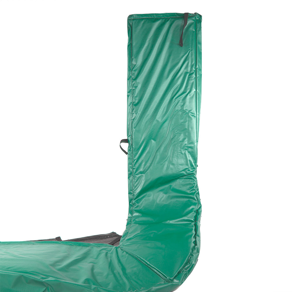 The PVC spring pad is designed for rectangle trampolines. 