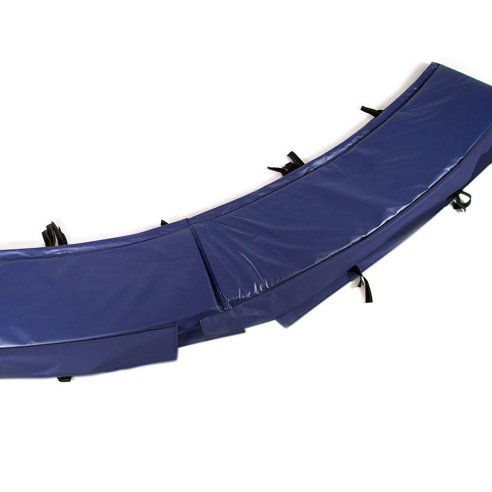 Navy spring pad is designed for a 14-foot round trampoline.