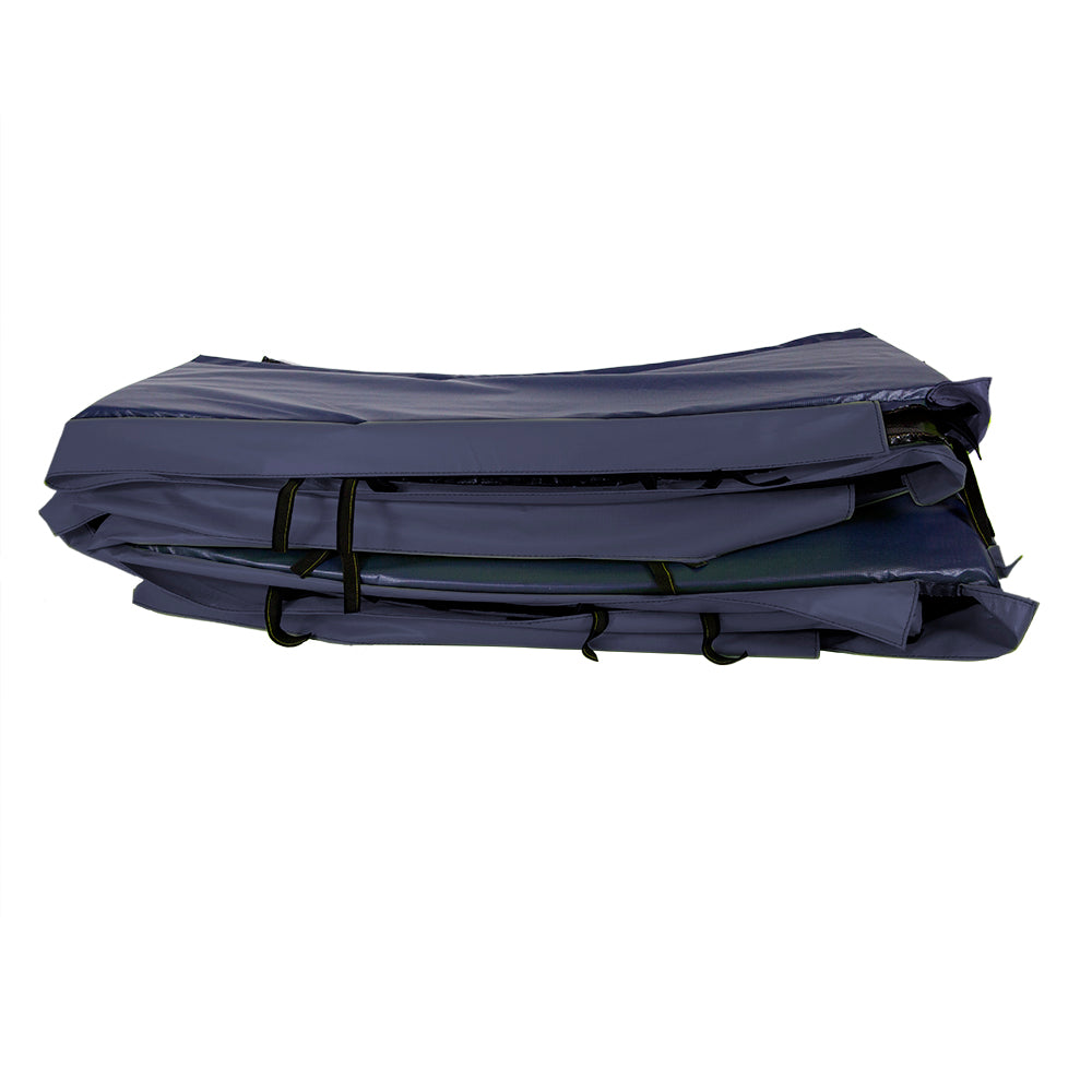 Dark navy spring pad folded neatly. 