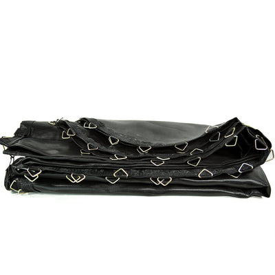Polypropylene jump mat with 96 V-rings designed for a 15-foot square trampoline.