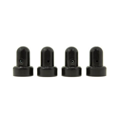 Black pole caps come in a quantity of four. 