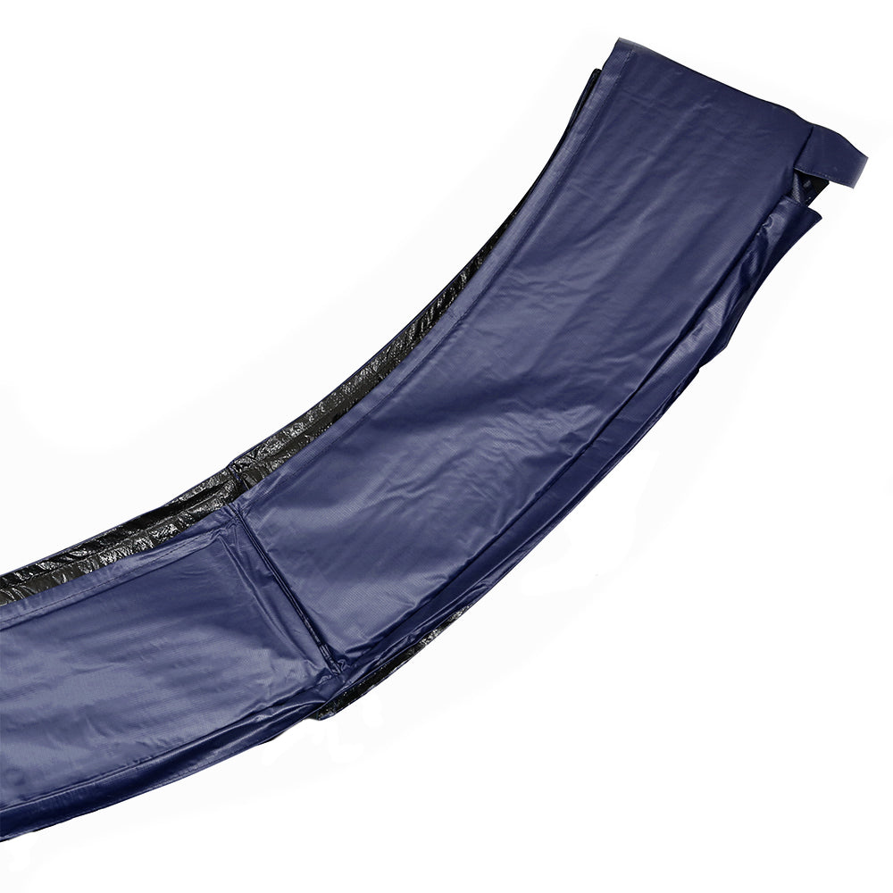 Navy spring pad designed for a 15-foot round trampoline. 