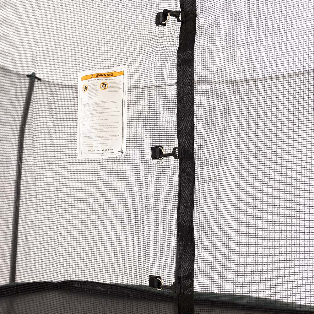 The black polyethylene net can be secured with clips.