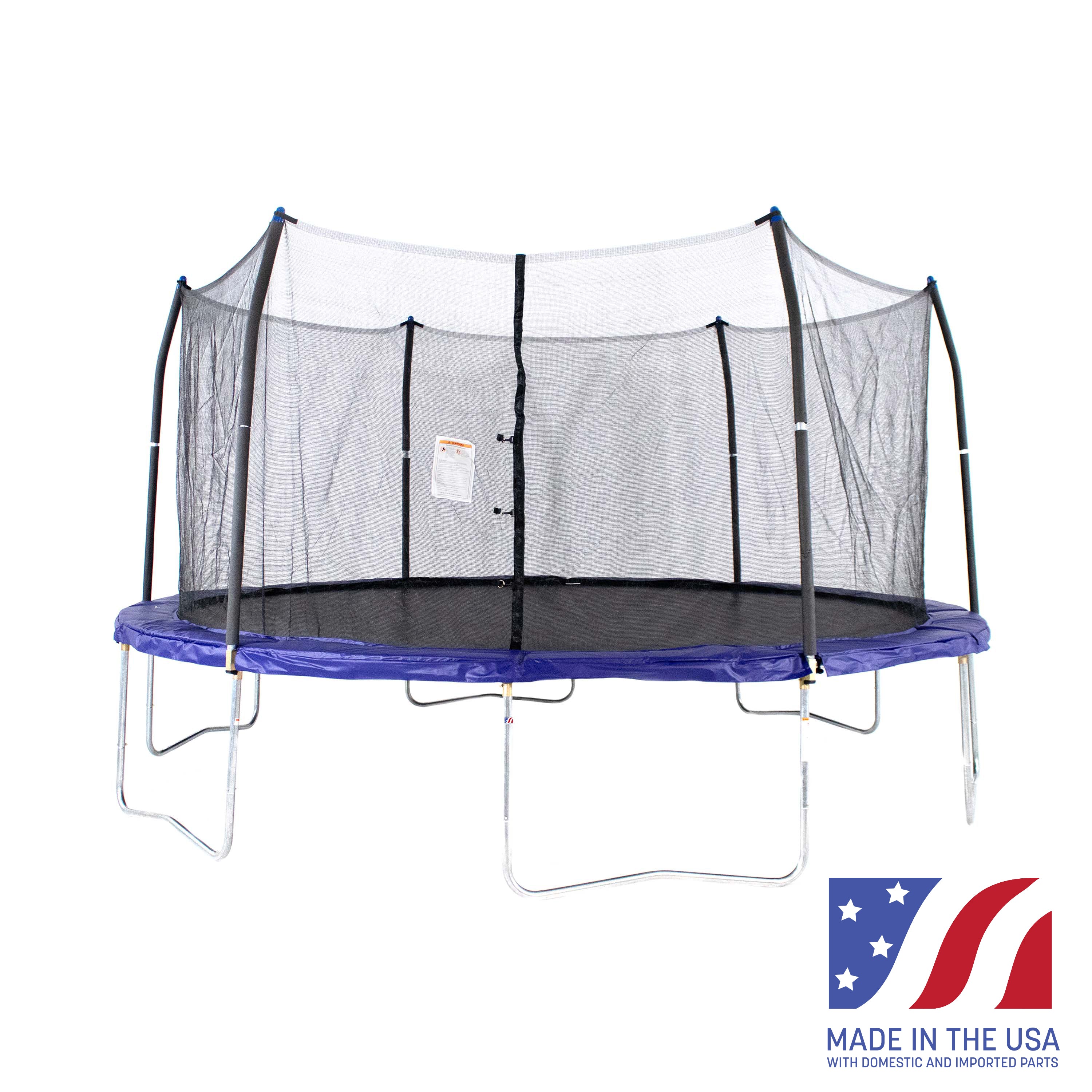 16' Round Outdoor Trampoline with Safety Enclosure - Made in USA