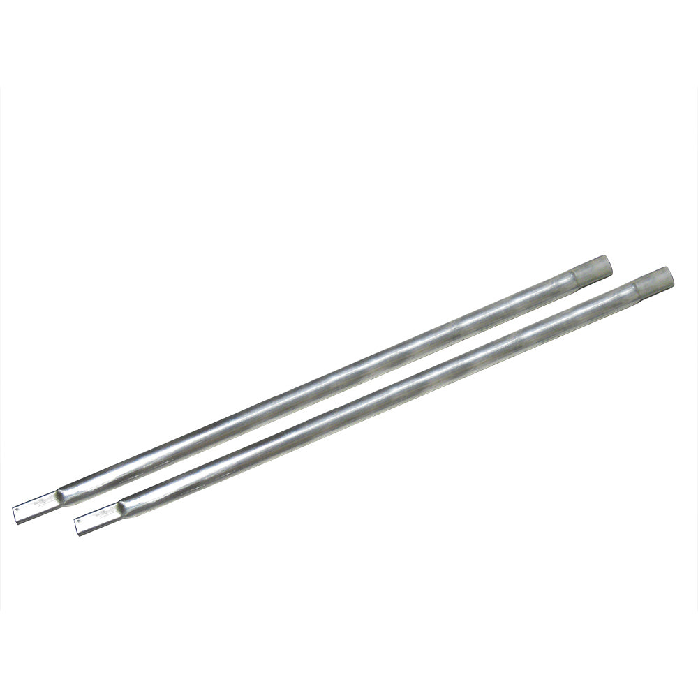 Two lower enclosure straight tubes made from galvanized steel. 