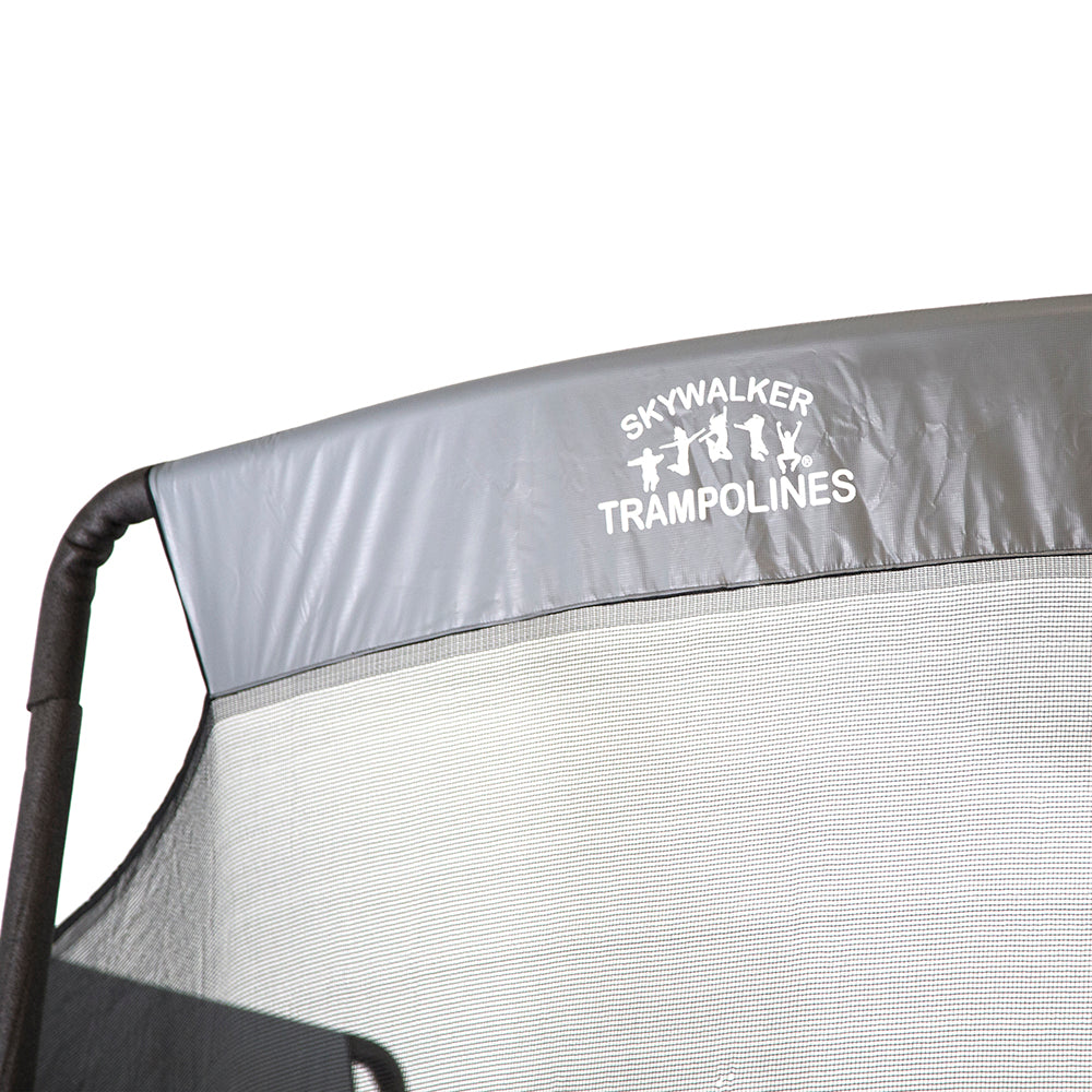 Skywalker Trampolines logo is printed onto the arched enclosure. 