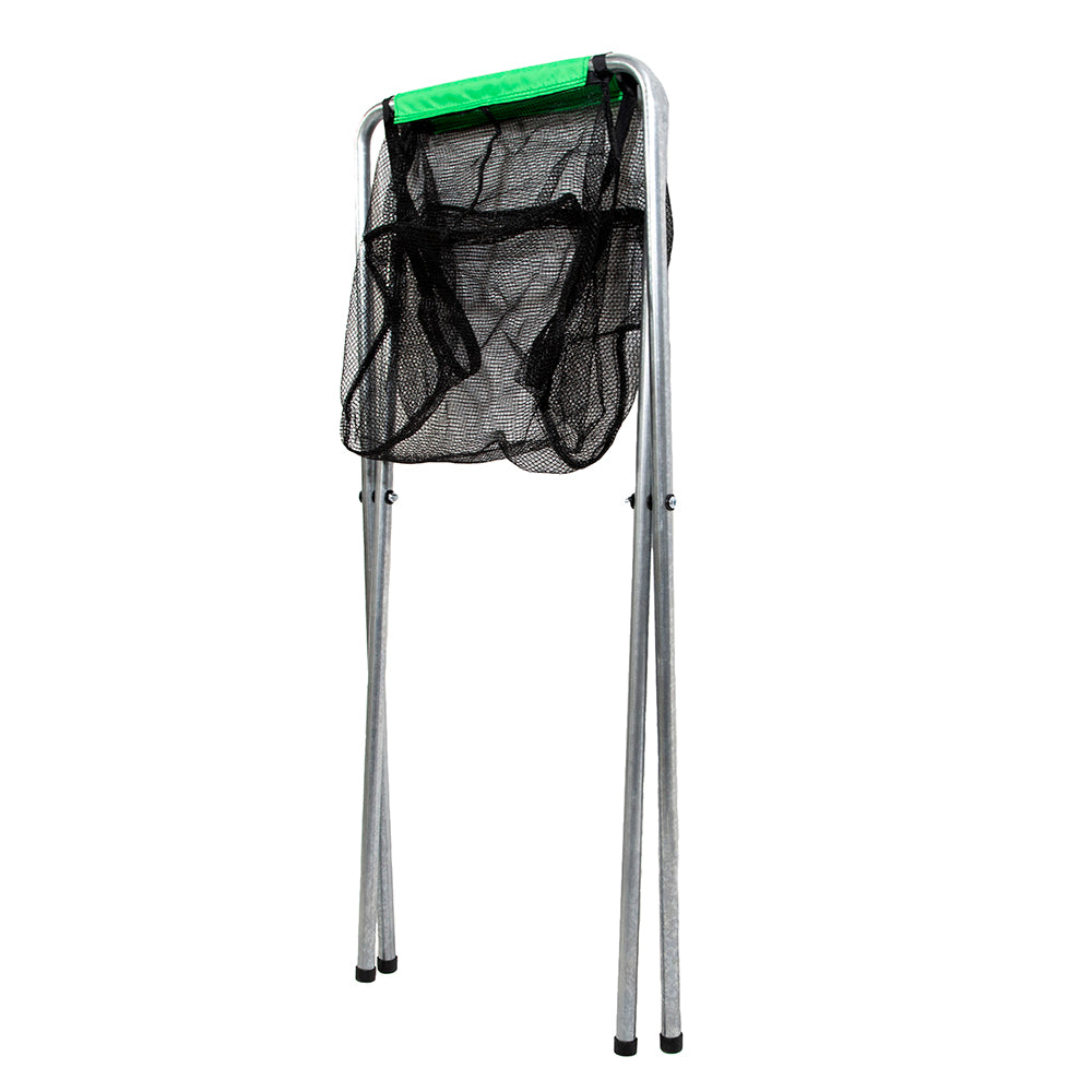 The Baseball and Softball Cart easily folds up for convenient portability and storage.