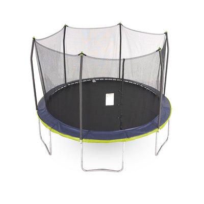 13-foot round kids trampoline with unique dual color spring pad. 