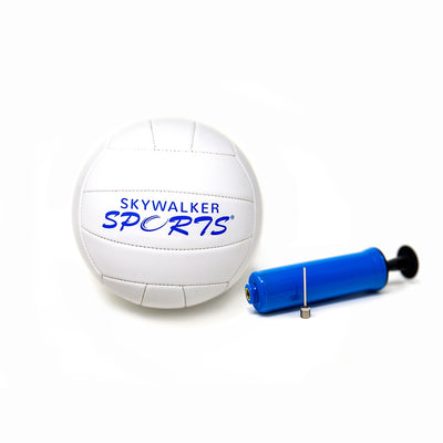 Kit with "Skywalker Sports" volleyball and blue pump included. 